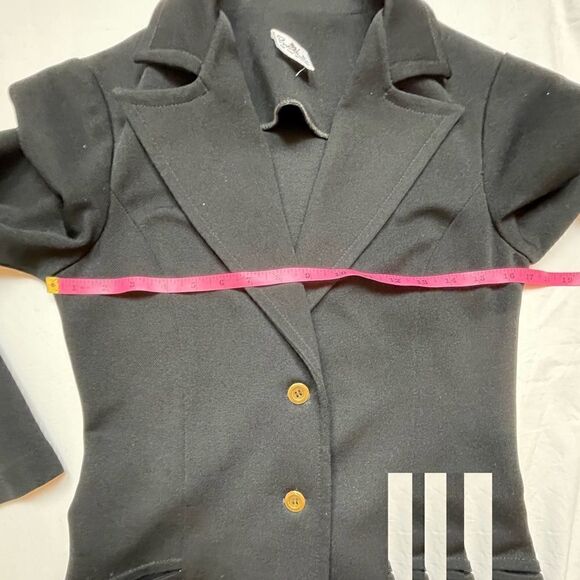 𝅺vintage Bodin Knits Black Blazer - EUC - Picture 8 of 11